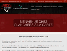 Tablet Screenshot of planchersalacarte.com